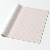 Papier Cadeau Rubans de Balletcore Rose Tendre (Déroulé)