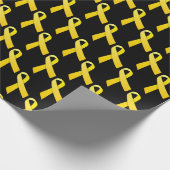 Papier Cadeau Rubans jaunes (Coin)