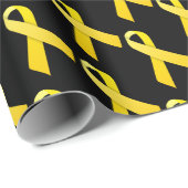 Papier Cadeau Rubans jaunes (Coin rond)