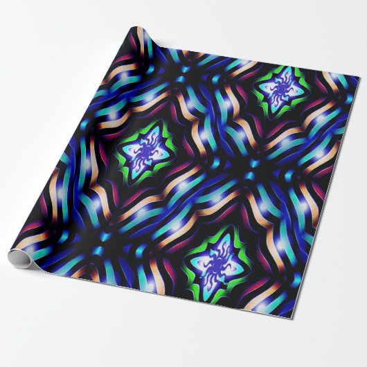 Papier Cadeau Rubans psychédéliques.... (Déroulé)