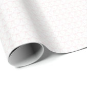 Papier Cadeau Rubans rose pâle à l'aquarelle (Coin rond)
