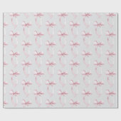 Papier Cadeau Rubans Rose Pâle Gris (Plat)