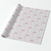 Papier Cadeau Rubans Rose Pâle Gris (Déroulé)