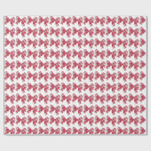 Papier Cadeau Rubans roses. (Plat)