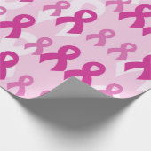 Papier Cadeau Rubans roses/Lumière...Cancer du sein (Coin)