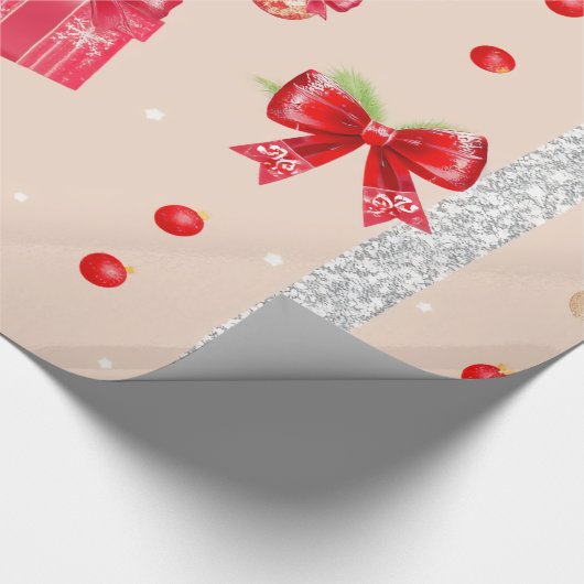 Papier Cadeau Rubans rouges (Coin)