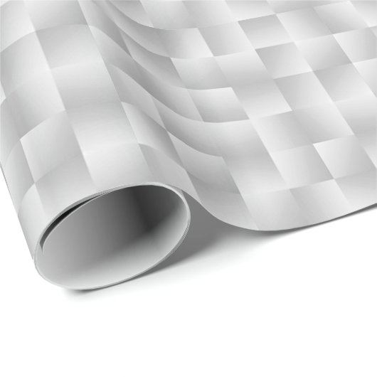 Papier Cadeau Rubans satinés - gris argent (Coin rond)