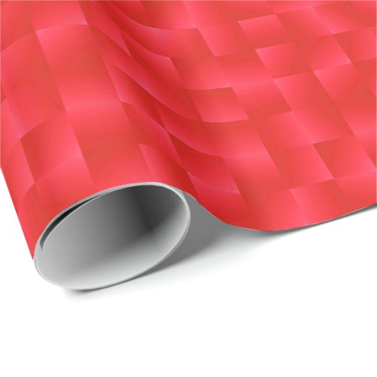 Papier Cadeau Rubans satinés - Rouge foncé (Coin rond)