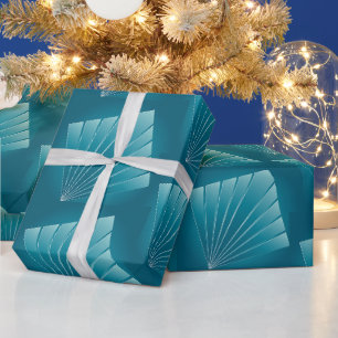 Papier Cadeau Rubans turquoise