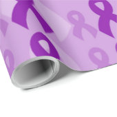 Papier Cadeau Rubans violets...Fibro (Coin rond)