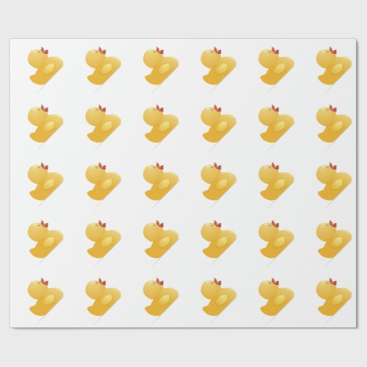 Papier Cadeau Rubberduck jaune (Plat)