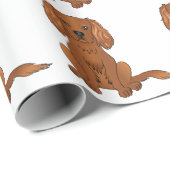 Papier Cadeau Ruby Cavalier King Charles Motif espagnol (Coin rond)