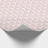 Papier Cadeau Ruby coeur gemstone rouge ligne art motif envelopp (Coin)