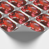 Papier Cadeau Ruby Gemstone Red (Coin)