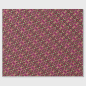 Papier Cadeau Ruby Gold Gemstone Motif Elegant Chic Festive (Plat)