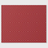 Papier Cadeau Ruby Red et Tan treillis géométrique (Plat)