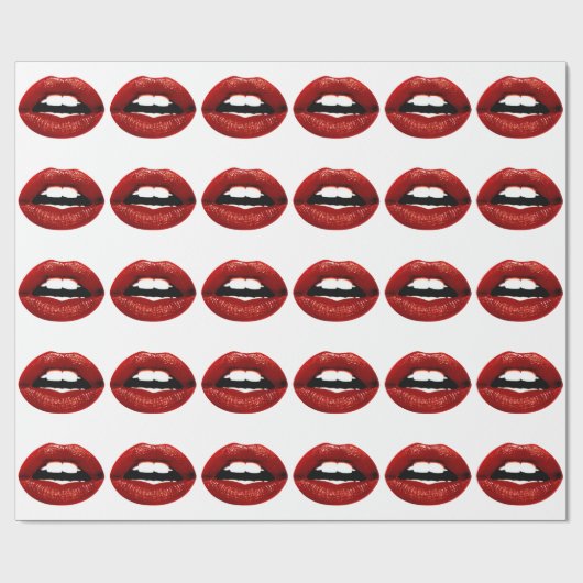 Papier Cadeau Ruby Red Lips (Plat)