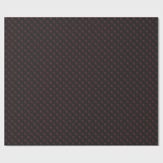 Papier Cadeau Ruby Scorpio Symbole papier à envelopper (Plat)