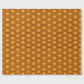 Papier Cadeau Ruche dorée (Plat)