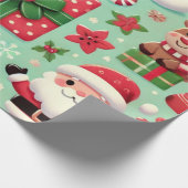 Papier Cadeau rudolf and santa Wrapping Paper (Coin)