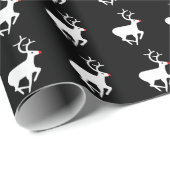 Papier Cadeau Rudolf - Noir (Coin rond)