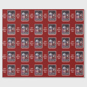 Papier Cadeau Rudolph Le Papier D'Enveloppement À Noeud Rouge (Plat)