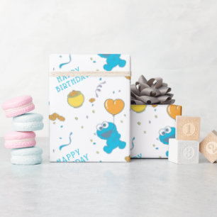 Papier Cadeau Rue Sésame Anniversaire du Monstre de Cookies