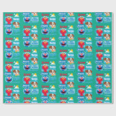 Papier Cadeau Rue Sésame | Elmo, Tango, & Grover Park Graphic (Plat)