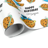 Papier Cadeau Rue Sésame | Joyeux anniversaire | Ajouter Votre N (Coin rond)