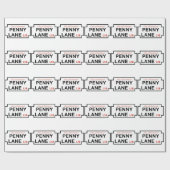 Papier Cadeau Ruelle de penny, plaque de rue, Liverpool, R-U (Plat)