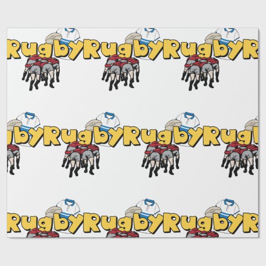 Papier Cadeau Rugby (Plat)