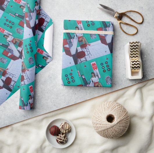 Papier Cadeau Runaround Sue Painting by Alfred Fox (Artisanat)