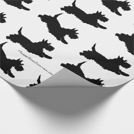 Papier Cadeau Running Scottish Terriers (Coin)
