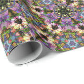 Papier Cadeau Rupture psychédélique triangle pourpre/bleue de (Coin rond)