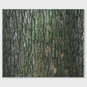 Papier Cadeau Russe Faux Grain Arbre Barre Moss (Plat)