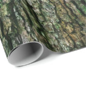 Papier Cadeau Russe Faux Grain Arbre Barre Moss (Coin rond)