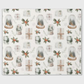 Papier Cadeau Russe Globe des neiges cadeaux de Noël (Plat)