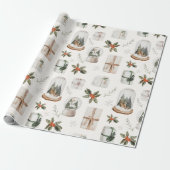 Papier Cadeau Russe Globe des neiges cadeaux de Noël (Déroulé)