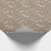 Papier Cadeau Russe Kraft Silver Bois Pine Forêt neige (Coin)