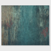 Papier Cadeau Russe Pays Grain de bois Turquoise (Plat)