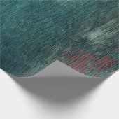 Papier Cadeau Russe Pays Grain de bois Turquoise (Coin)