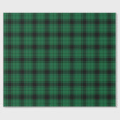 Papier Cadeau Russe plaid noir vert tartan pays motif (Plat)