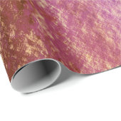 Papier Cadeau Russe Rose or rose Turquoise Bleu Joyeux Noël (Coin rond)