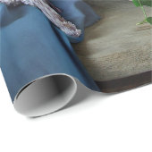 Papier Cadeau Russe violet et blanc Lilacs Photo florale (Coin rond)