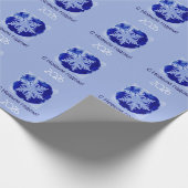 Papier Cadeau Russian New Year - blue snowflake - 2026 (Coin)