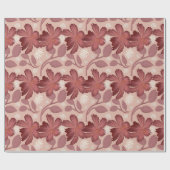 Papier Cadeau Rust Floral Seamless Pattern Large Flowers Minimal (Plat)