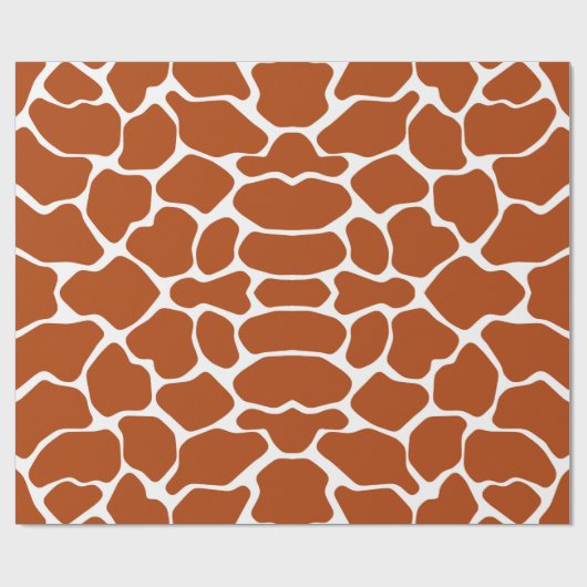 Papier Cadeau Rust Red Safari Giraffe (Plat)