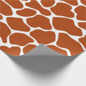 Papier Cadeau Rust Red Safari Giraffe (Coin)