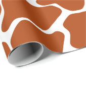 Papier Cadeau Rust Red Safari Giraffe (Coin rond)