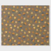 Papier Cadeau Rustic Acorns & Oak Leaves (Plat)